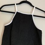 Black & White High Neck Ruched Tank Top Size M Photo 4