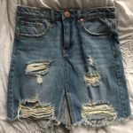 ASOS Ripped Denim Skirt Photo 0