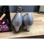 Easy Street Alive 5 Entice Women 8.5 Silver Leather Slip-On Closed Toe Pump Heel Photo 3