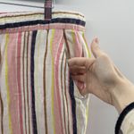 Old Navy  Size XL Pants High Waisted Linen Blend Wide Leg Striped Pull On Elastic Photo 4