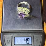 Artistic Rose De France Amethyst Peridot Sterling Silver Ring Size 7 Purple Photo 8