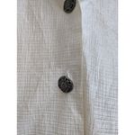 Apparenza Cream Dressy Blouse Tunic Type Satin Flower Buttons Size Medium Brown Photo 1