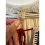 Caslon Embroidered Peasant Top Bohemian Blouse 3/4 Sleeve White Size S Photo 1