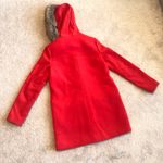 J.Crew Red Chateau Parka With Faux Fur Hood Womens Size 0 Winter Coat Jacket Photo 2