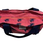 Sloane Ranger Canvas Zipper Tote Bag Lobster Travel Pink Navy Blue Vacay Coastal Photo 3