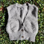 Urban Outfitters Gray Textured V-Neck Sweater Vest Photo 0