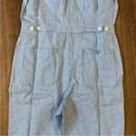 NWT Outerknown Azure Blue Pinstripe Jumpsuit Blue Size XS Photo 9