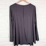 The Frock Dark Taupe Gray Long Sleeve Tunic Top Classic Flowy Large Photo 4