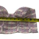 ZARA  Multicolor Tweed Strapless Side Zip Crop Top Women Size Small NWT | 7-3 Photo 4