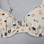 White Print Padded Sports Active Bra Beach Bikini Bralette Swim Top S Small Photo 3