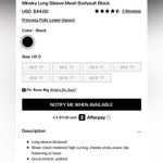 Princess Polly Size 6 Long Sleeve Sheer Mesh Bodysuit Black Baddie Going Out Top Photo 11