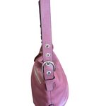 Coach Burgundy Pebbled Leather Zipper Closure Duffle Crossbody Shoulder Bag Photo 12