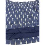 J.Crew  Womens Blue White Elastic Waist Mini Skirt Size 14 Linen Cotton Pockets Photo 3