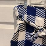 7th Avenue Design Studio Madie Pant Womens‎ 12 Blue Houndstooth Paper Bag NWT Photo 2