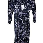 MISA Los Angeles Sylvia Floral Indigo Vines Wrap Midi Dress Size XS NWT Photo 6