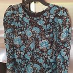 Tanya Taylor ππ Raven Dress ~ Paisley Floral Blue Print 6 NWOT Drop Waist Silk Photo 10