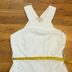 Ciebon Women Medium White Lace Patchwork Floral Criss Cross High Neck Mini Dress Photo 1