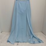 - Lucy in the sky Gold Lace Maxi Dress in Sky Blue size L Photo 13