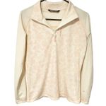 Skogstad Size 36 Cream Floral Print Lightweight Quarter Zip Long Sleeve Top‎ Pink Photo 0