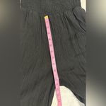 Anthropologie  Viscose Blend Black Halter Wide Leg Neutral Jumpsuit Photo 9