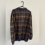 Lands' End VTG  Quarter Zip Pullover Sweatshirt Jacket Plaid Flannel Multi Color M Photo 8
