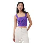 Banana Republic Women's Cross Back Crop Top Size M New Purple Photo 1