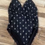 Old Navy  black patterned halter swimsuit Photo 1