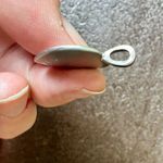 Silver Tone Pewter Initial Monogram M Charm Pendant Necklace Photo 4