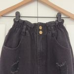 Princess Polly  Open Road Paper bag Waist Jeans Black distressed pockets paperbag Photo 1