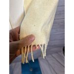 Burberry Vtg Burberrys of London 100% Cashmere Fringe Scarf Off White Butterscotch 52x12 Photo 6