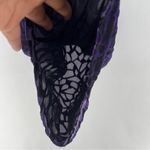 Goodtime USA Purple Burnout Velvet Geometric Long Sleeve Mock Neck Midi Dress Photo 6