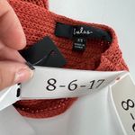 Lulus Tank Top Womens X Small Rust Red Lets Get Away Knit Twist Back Photo 5