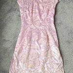 Pink Floral Jacquard Chinese Dress SIZE S Photo 0