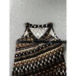 Ny Collection Ny‎ Collection Blouse Women Medium V Neck Asymmetrical Boho Southwestern Aztec Photo 2