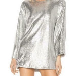 Lovers + Friends Lover and friends sparkling silver mini dress Photo 0