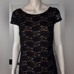 Connected Apparel  Black Lace Midi Dress Size 8 Photo 2