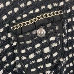 White House | Black Market  Black & White Woven Cardigan Sweater L Photo 3