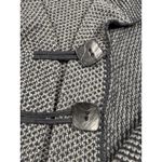Habitat  Womens‎ Knit Button Front Gray Black Cardigan Jacket Small Photo 4