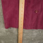 Eileen Fisher Goat Suede Leather Jacket Women's Large Fuchsia Pink Coat Blazer Photo 5