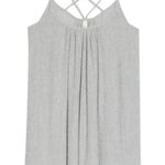 Elan Stripe Cover-Up Slip Dress Strappy Back Sz Sm Grey w/Pockets Beach Resort Photo 2