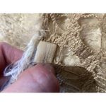 Knitted & Knotted Ivory Faux Fur Furry Open Front Cardigan Wool Cotton Blend S Photo 5