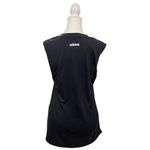 Adidas  Black Sleeveless Tank with White Logo Graphic Size Small Photo 3