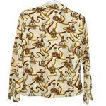 Talbots 90s Vintage Regal Retro Bottle Blouse Button Down Long Sleeve Small Photo 1