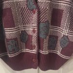 Jantzen  Maroon and Charcoal Women's Cardigan Photo 2
