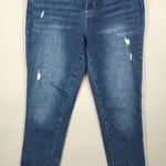 Nicole Miller  Soho Distressed High Rise Skinny Croop Jeans Size 16 Photo 0