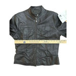 Hudson VTG Leather Jacket Dark Brown Women’s Tagged A (small) NWT Biker Lined Photo 9