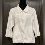 Allyson Whitmore Sport 1/4 length sleeves white jacket. Size Medium Photo 0