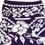 Vintage United States Purple & White Retro Whimsical Y2K Floral Sweater Medium Photo 2