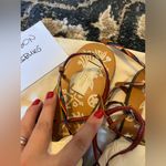 Valentino Garavani  Santeria Native Ankle Wrap Flat Sandals in Multicolor Size 39 Photo 2