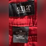a.n.a  cropped pants - dark red - size 14 Photo 6
